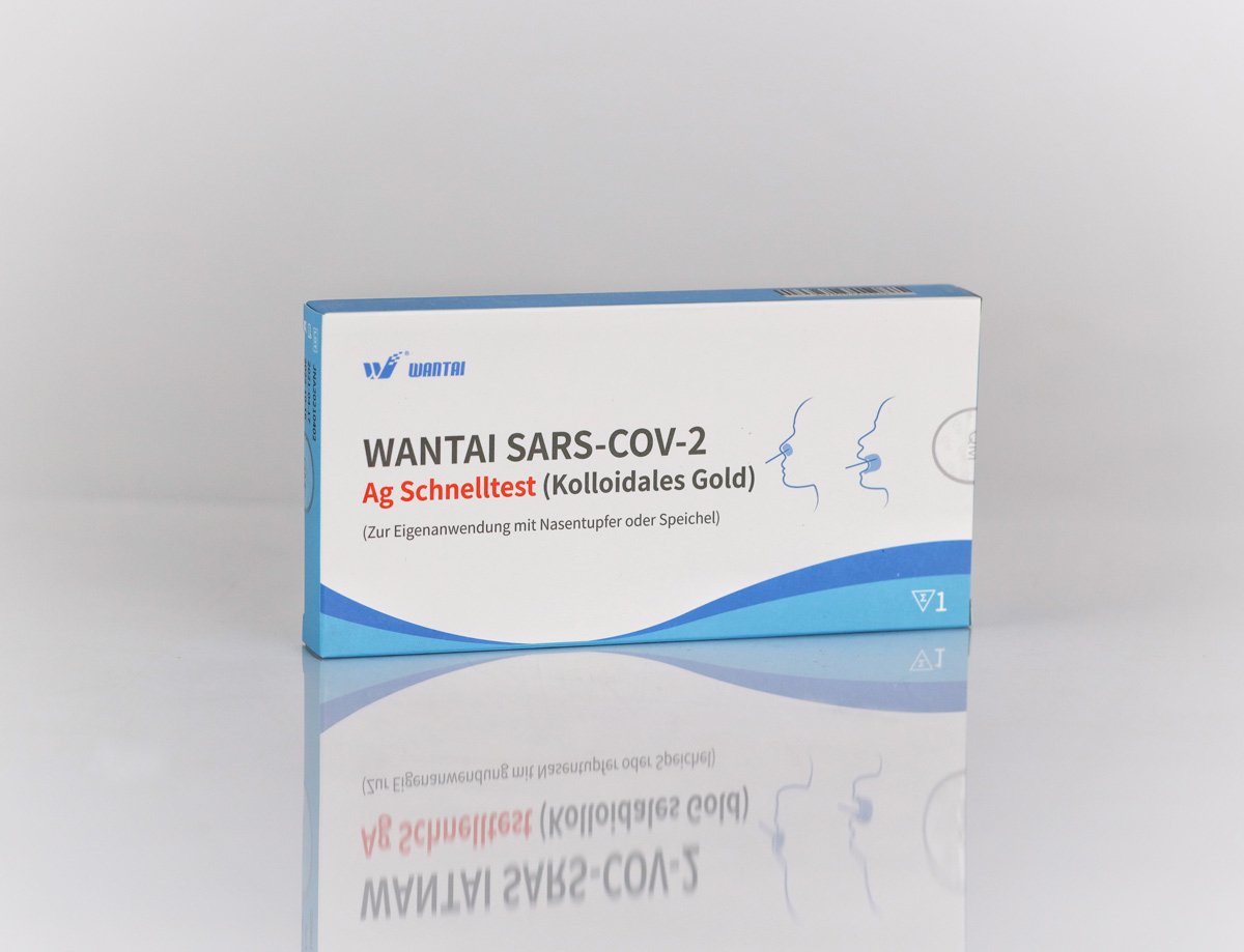 WANTAI SARS-COV-2 Ag Schnelltest, 5er Packungen, Laientest besonders für Kinder geeignet